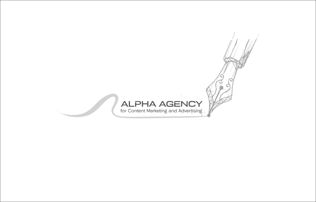 Alpha Agency For Content Marketing And Advertising Slide Show Pic 1 shows the name of the agency